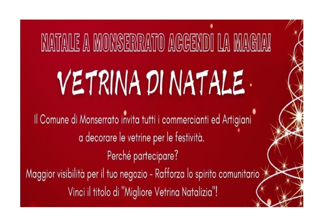 Vetrina di Natale - Natale a Monserrato accendi la magia!